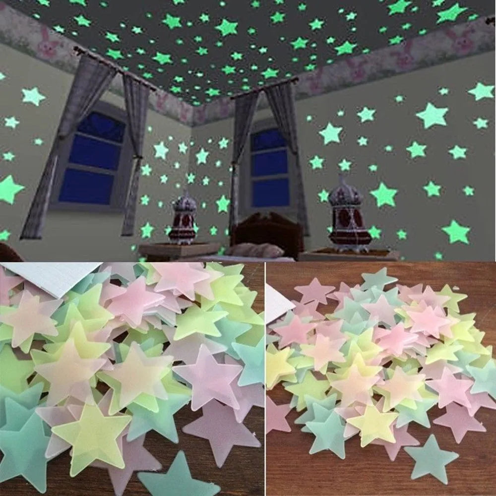 100pcs Glow-in-the-Dark Stars